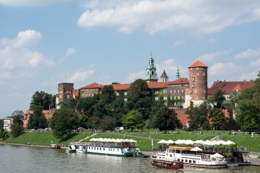 Wawel Kalesi Krakow 'da (Polonya)