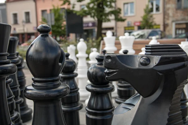 Chess on the marketplace in Olkusz — Stock Photo, Image