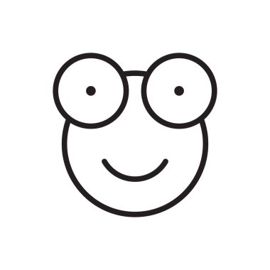 çizgi çizgi film karakteri kurbağa kafası tasarım vektörü