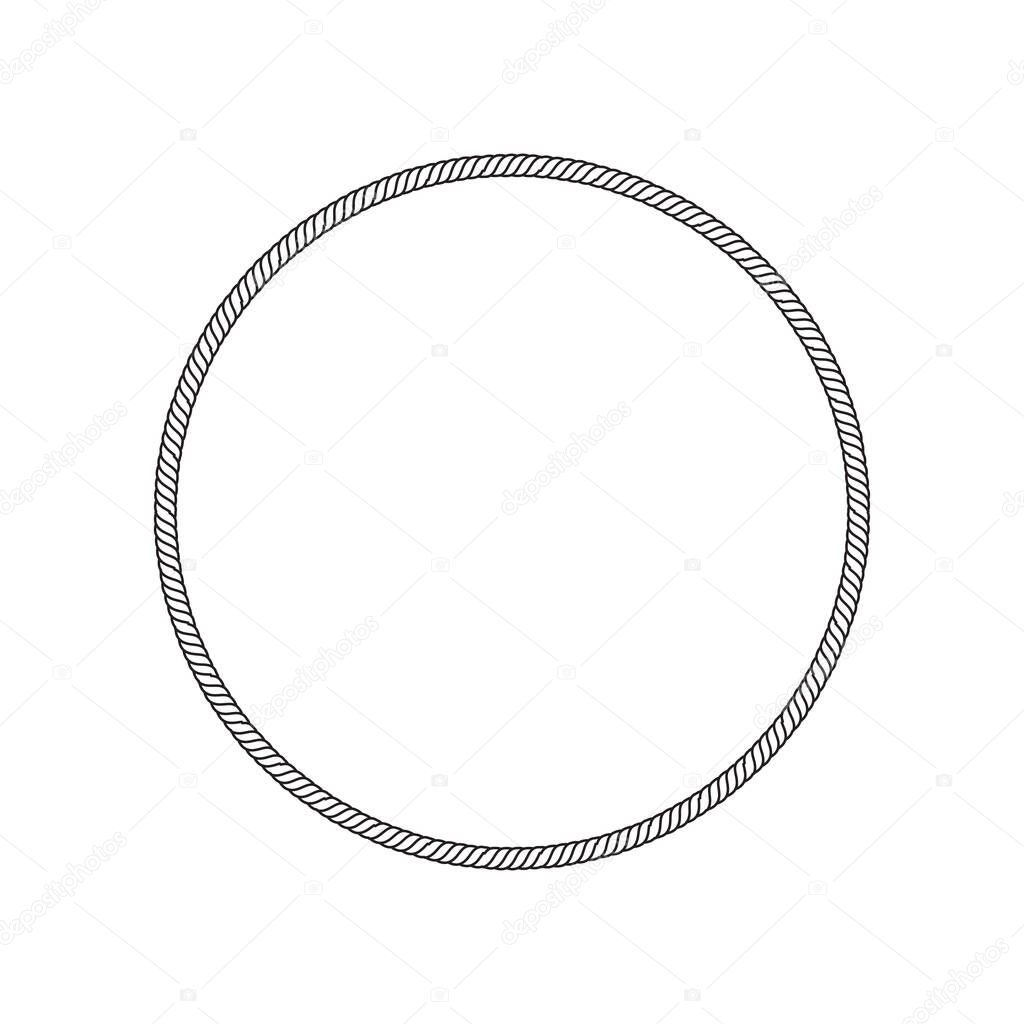 rope circle design vector illustration on white background