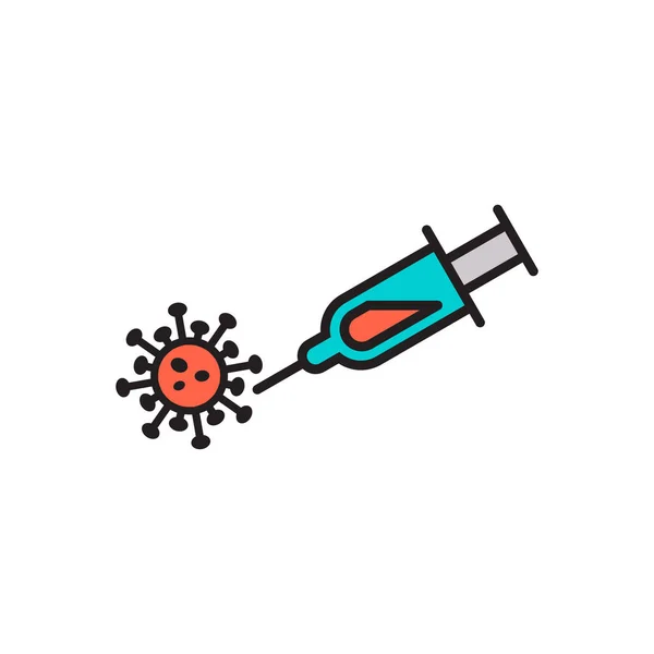 Coronavirus Vaccine Creative Icon Vector Illustration — Stock Vector