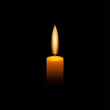 mum ışığı vektörü siyah arkaplanda izole edildi