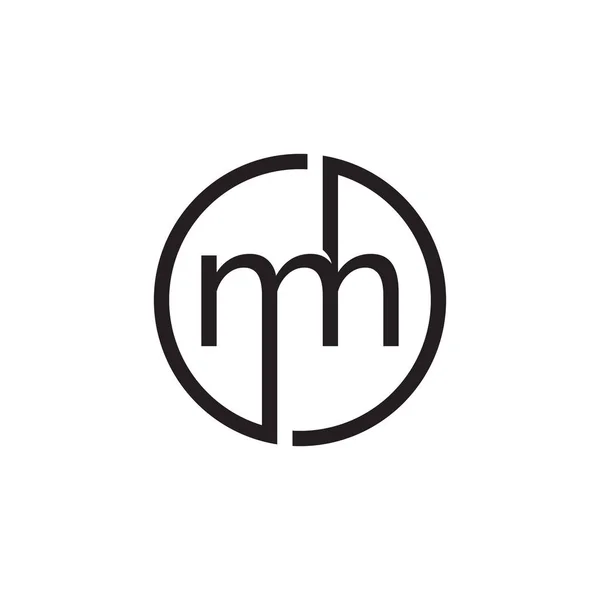 Cirkel Monogram Letter Logo Ontwerp Vector — Stockvector