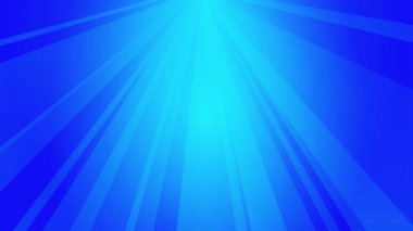 Mavi güneş patlaması arka planı. 4K canlı cyan ışınları kış tanıtımları, teknoloji tanıtımları, serin su temaları, enerjik arka planlar ve parlak mevsimlik satışlar için animasyon.