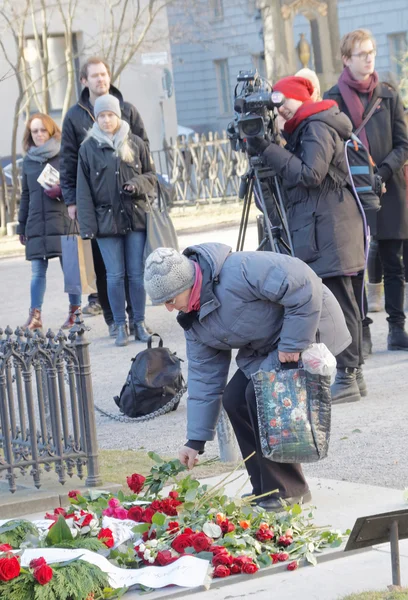 Öldürülen Başbakan Olof Palme gösterilen insanlara saygı — Stok fotoğraf