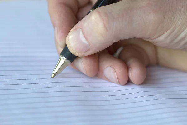 Nahaufnahme Eines Bleistifts Auf Einem Schreibblock Sehr Kurze Schärfentiefe — Stockfoto