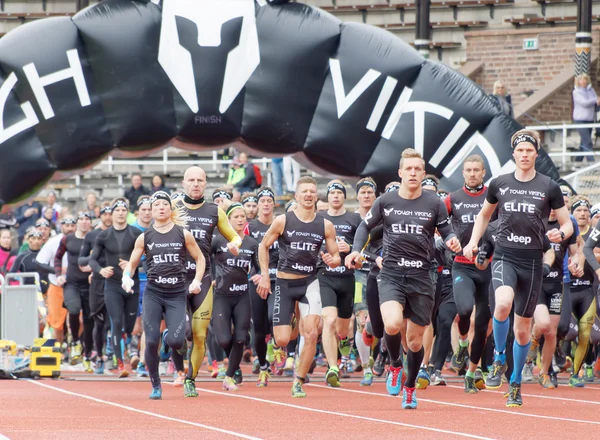 Stockholm Sweden May 2016 Lots Runner Start Obstacle Race Tough — Stock Photo, Image