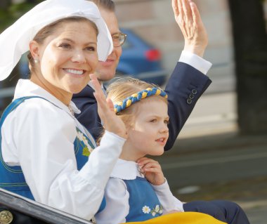 The swedish crown princess Victoria, prince Daniel and princess  clipart