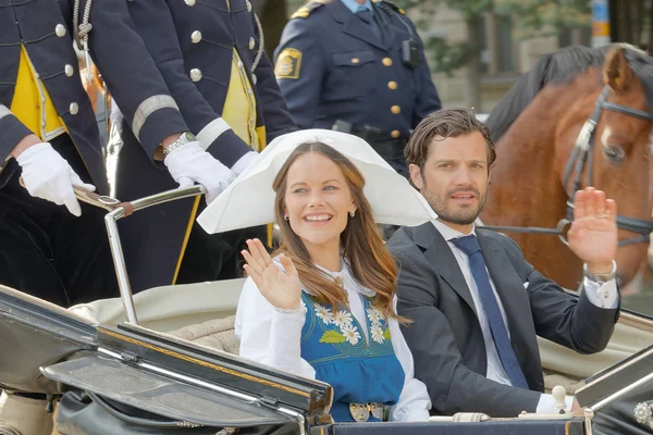 A princesa e príncipe sueco Sofia e Carl Philip Bernadotte — Fotografia de Stock