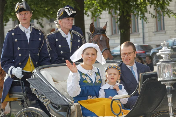 Szwedzki Korona księżniczki Wiktorii, książę Daniel i księżniczka — Zdjęcie stockowe