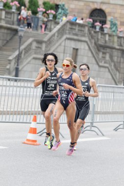 Triathletes çalışan grup