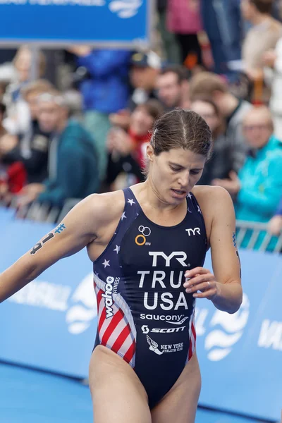 Stockholm Jul 2016 Triathlete Sarah True Usa Finish Women Itu — ストック写真