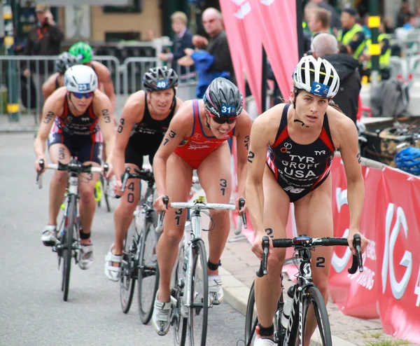 Sarah Groff, Frauen-Triathlon — Stockfoto