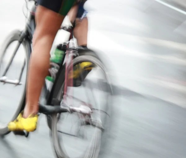 Gambe di una bicicletta molto veloce — Foto Stock