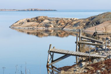 Pek çok küçük köprüler silüeti