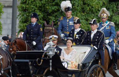 İsveçli Prens carl philip bernadot taşıyan Kraliyet Koç