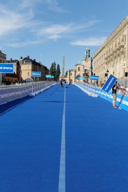 Mavi geçiş bölgesi, city of Stockholm arka plan