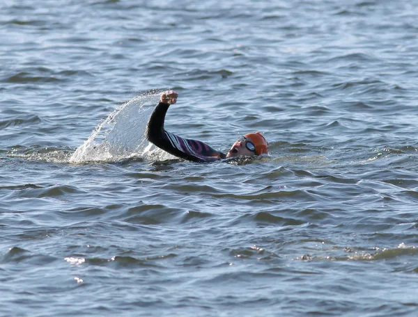 Stockholm Aug 2015 Eine Schwimmerin Macht Einen Streichelschlag Bei Der — Stockfoto