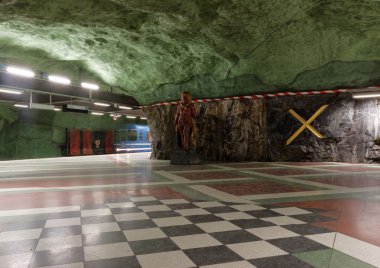 Güzel Metro İstasyonu'na Kungstradgarden Stockholm