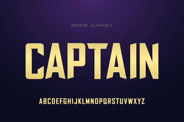 Zarif altın alfabe harfleri yazı tipi seti. Logo, film ve oyun için Modern Altın Harfler Tasarımı. Typography sans serif fonts modern tarzı. vektör illüstrasyonu