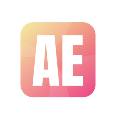 AE Letter Logo Tasarımı Basit Biçimli