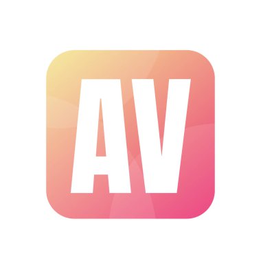 Basit Biçimli AV Harf Logosu Tasarımı