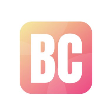 BC Harf Logosu Tasarımı Basit Biçimli