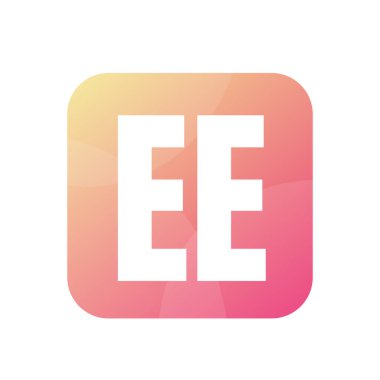 EE Letter Logo Tasarımı Basit Biçimli