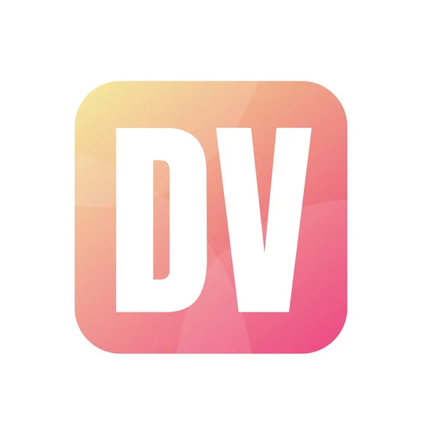 DV Harf Logo Tasarımı Basit Biçimli