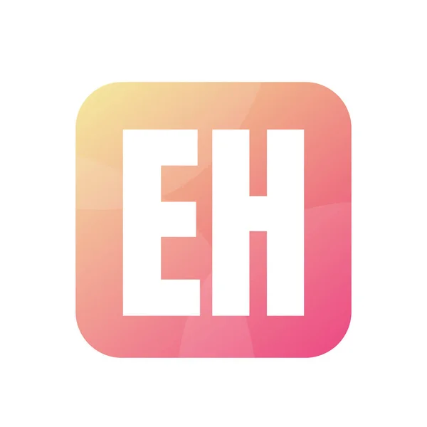 Basit Biçimli EH Harf Logosu Tasarımı