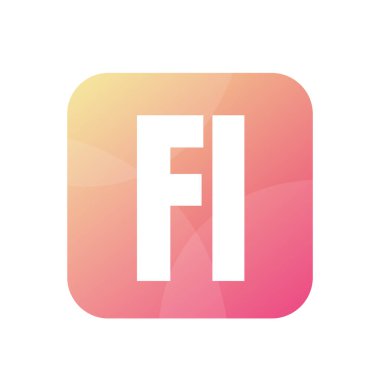 FI Letter Logo Tasarımı Basit Biçimli