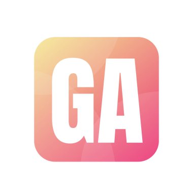 Basit Biçimli GA Harf Logosu Tasarımı
