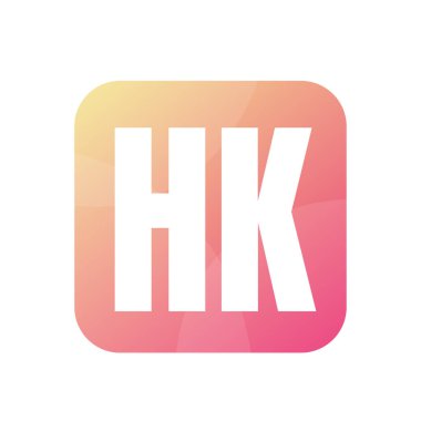 Basit Biçimli HK Harf Logosu Tasarımı