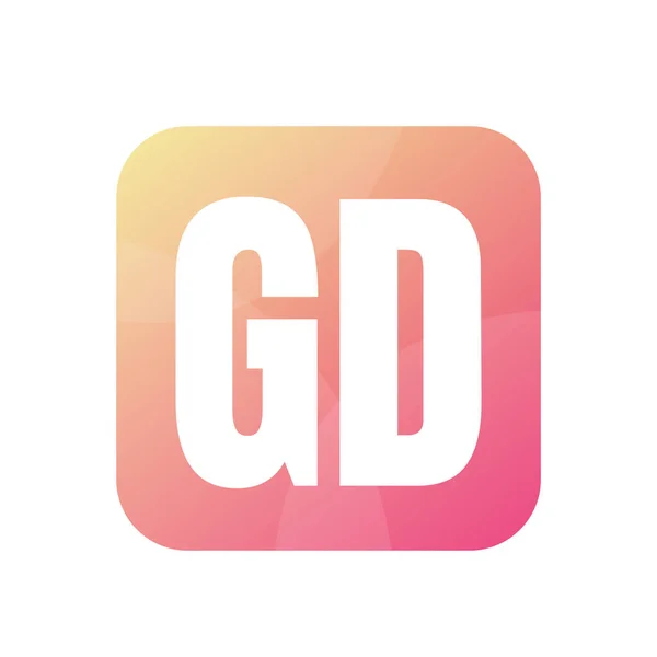 Basit Biçimli GD Harf Logosu Tasarımı