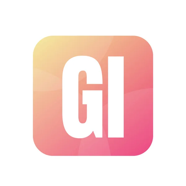Basit Biçimli GI Harf Logosu Tasarımı
