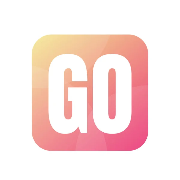 GO Harf Logosu Tasarımı Basit Biçimli