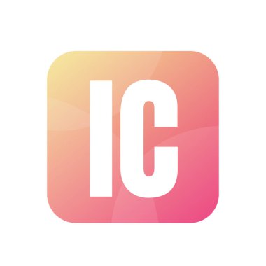 Basit Biçimli IC Harf Logosu Tasarımı