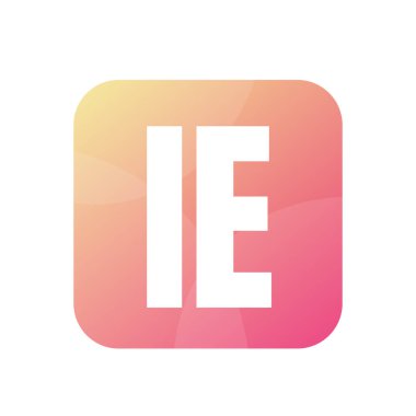 IE Letter Logo Tasarımı Basit Biçimli