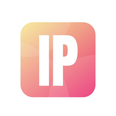 IP Harfi Logo Tasarımı Basit Biçimli