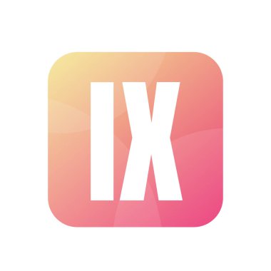 Basit Biçimli IX Harf Logo Tasarımı