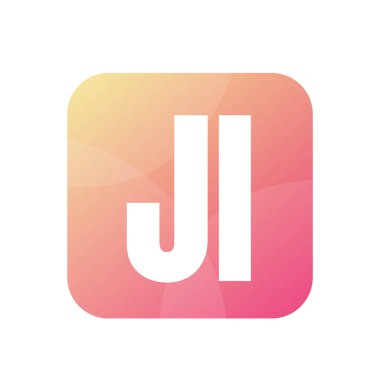 JI Letter Logo Tasarımı Basit Biçimli