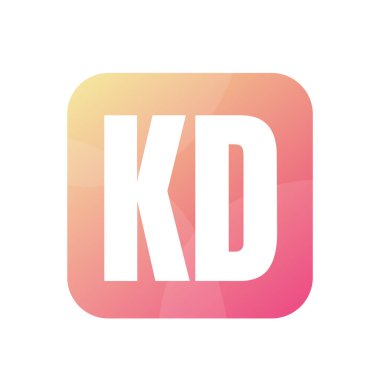 Basit Biçimli KD Harf Logo Tasarımı