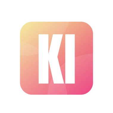 Basit Biçimli KI Harf Logo Tasarımı