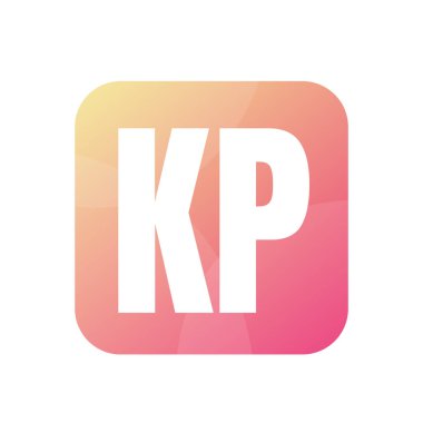 Basit Biçimli KP Harf Logo Tasarımı