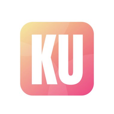 Basit Biçimli KU Harf Logo Tasarımı