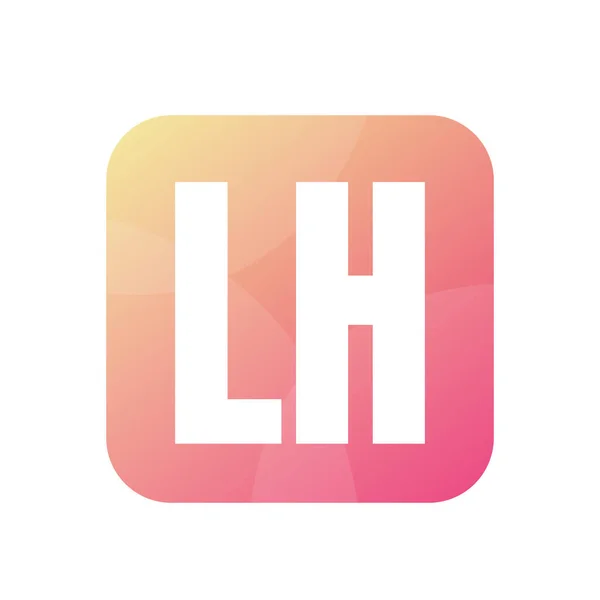 LH Harf Logosu Tasarımı Basit Biçimli