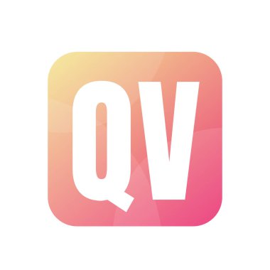 QV Harf Logo Tasarımı Basit Biçimli