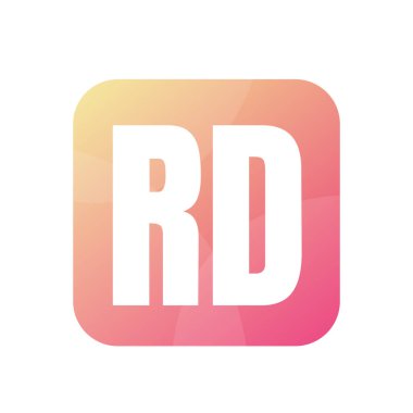 Basit Biçimli RD Harf Logosu Tasarımı