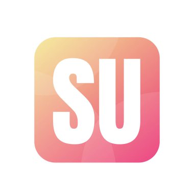 Basit SU Harfli Logo Tasarımı