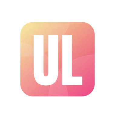 Basit Biçimli UL Harf Logo Tasarımı